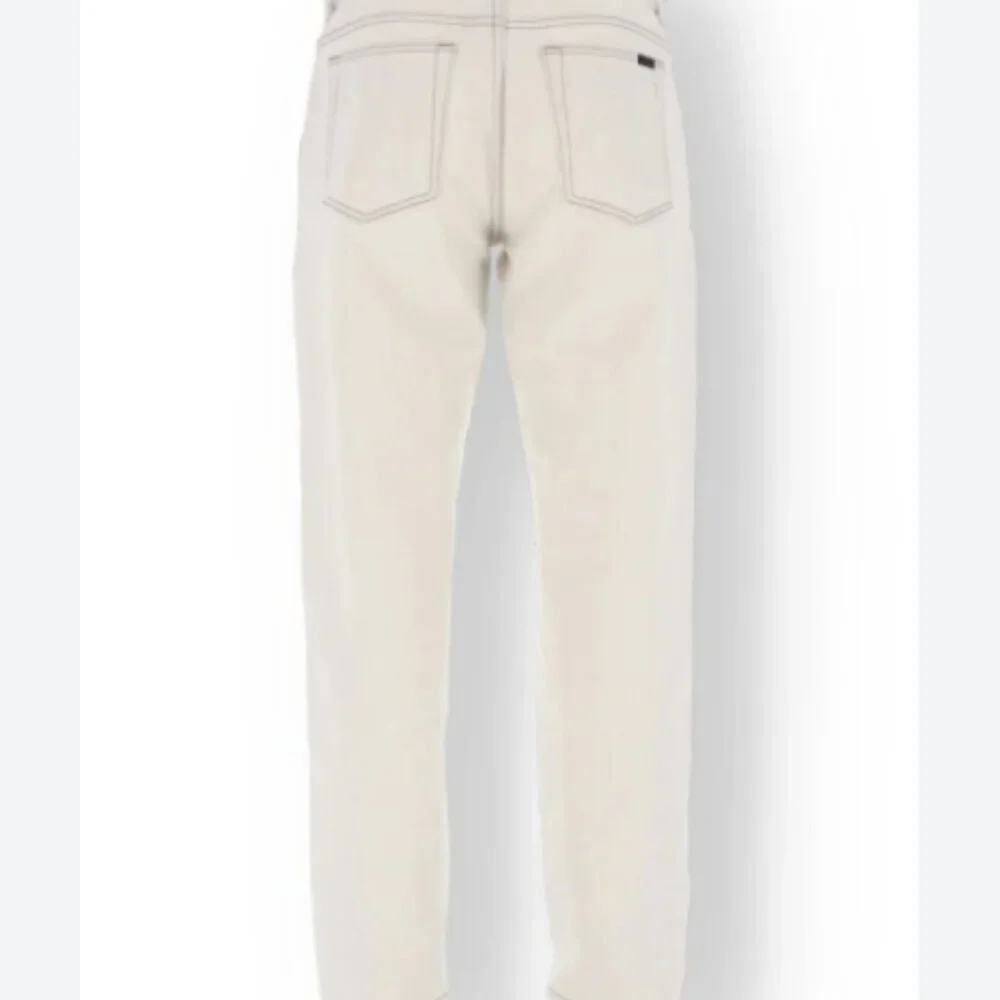SAINT LAURENT Carrot Fit Denim Jeans Grey Off White Size 28 NWT - Picture 3 of 12